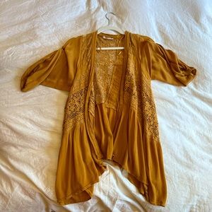 Love Stitch cute gold oversized cover up size small